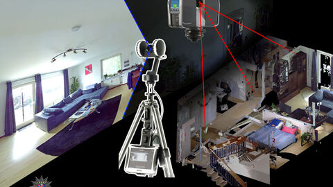 mit Kamera aufgenommener Tatort