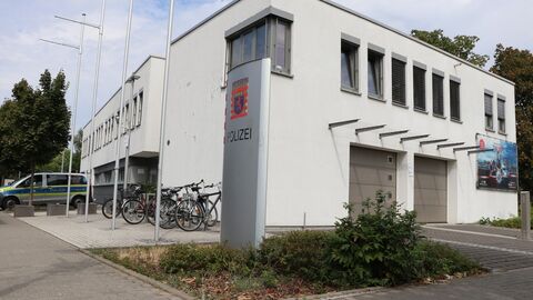 Gebäude der Polizeistation in Flörsheim.