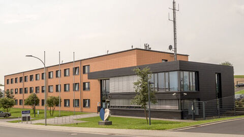 Gebäude der Polizeistation in Grünberg.