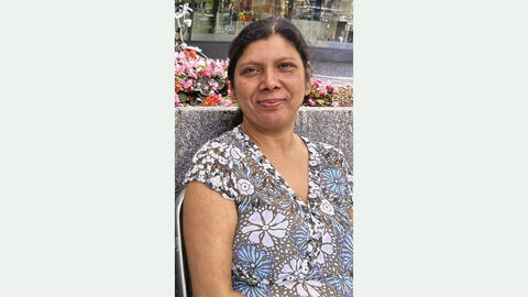 Vermisste Person in Frontansicht