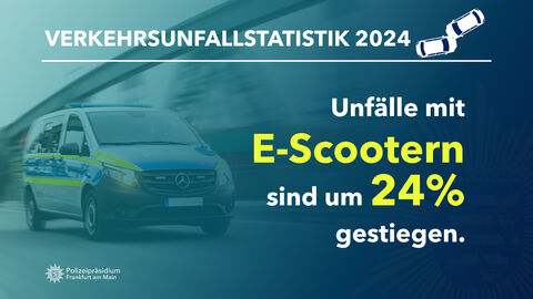 Unfälle mit E-Scootern sind um 24 % gestiegen.