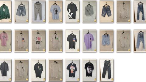 Mehrere Kleidungsstücke als Collage