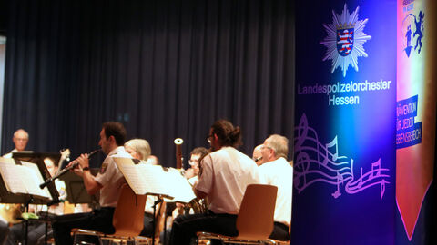 Das Landespolizeiorchester spielt in der Kulturhalle in Münster
