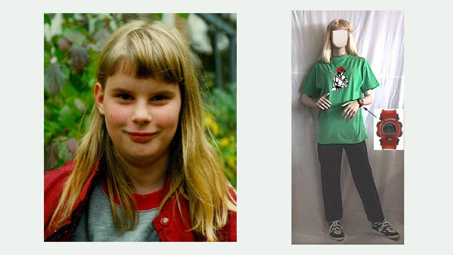 Foto Melanie Frank und getragene Kleidung am Tag des Verschwindens