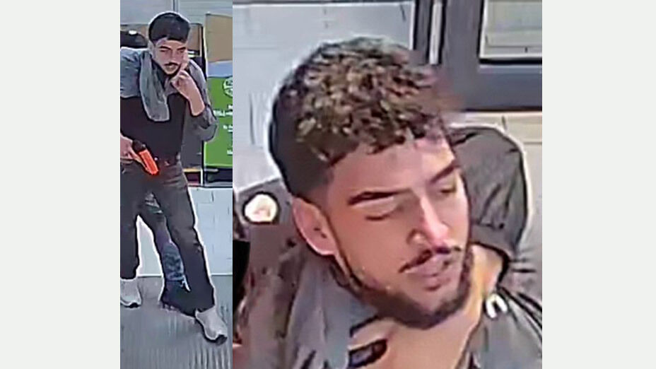 Unbekannter männlicher Täter mit dunklen Haaren und Bart